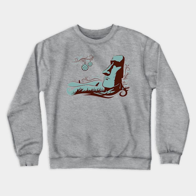 Moai Crewneck Sweatshirt by zerostreet